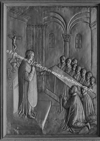 COPY NEGS ST IGNATIUS & COMP PHOTO OF 1ST VOWS BRASS PANEL